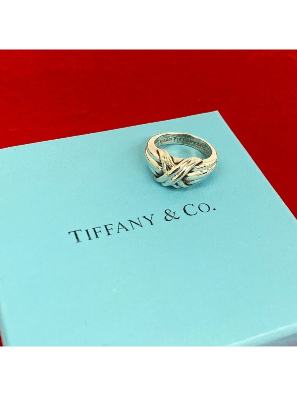 Tiffany & Co Vintage Signature Ring 925 Sterling Silver